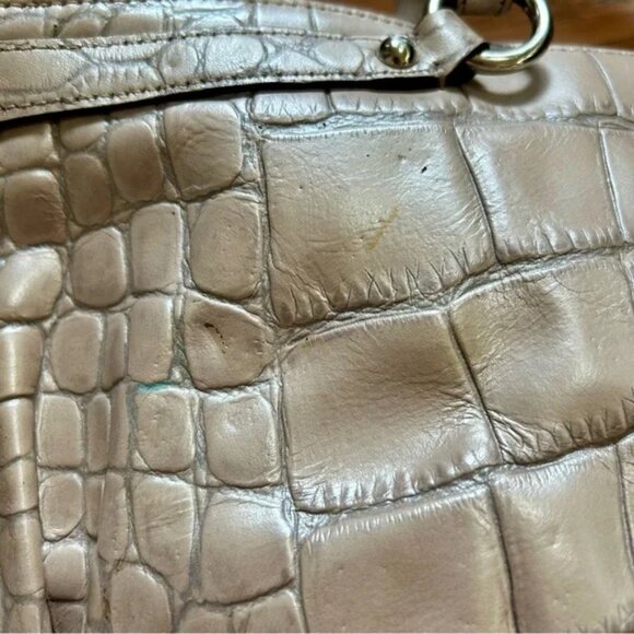 COACH Madison LINDSEY Croc Embossed Large Handbag GUC - Picture 3 of 10